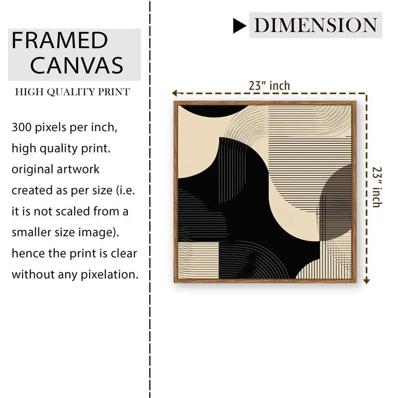 Linear Fusion Canvas Wall Art With Frame media 9