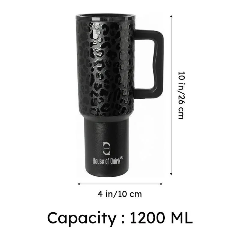 Savanna Splash Stainless Steel Tumbler (1200 ML) - Black media 9