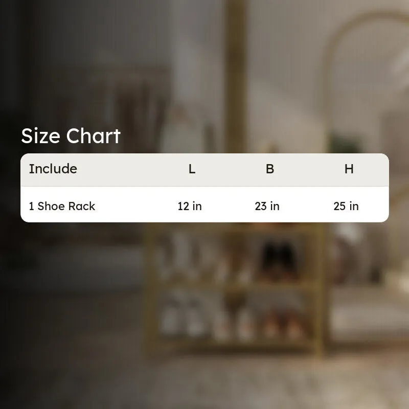 Premium Metal Shoe Rack - Gold,White media 8