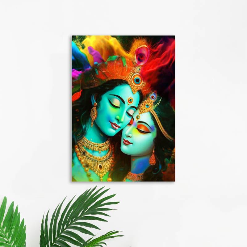 Radha Krishna Unite Wall Painting media 3