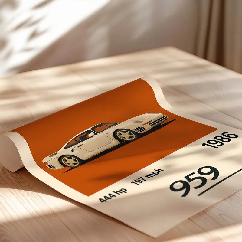 Porsche 959 Legend Wall Poster media 5