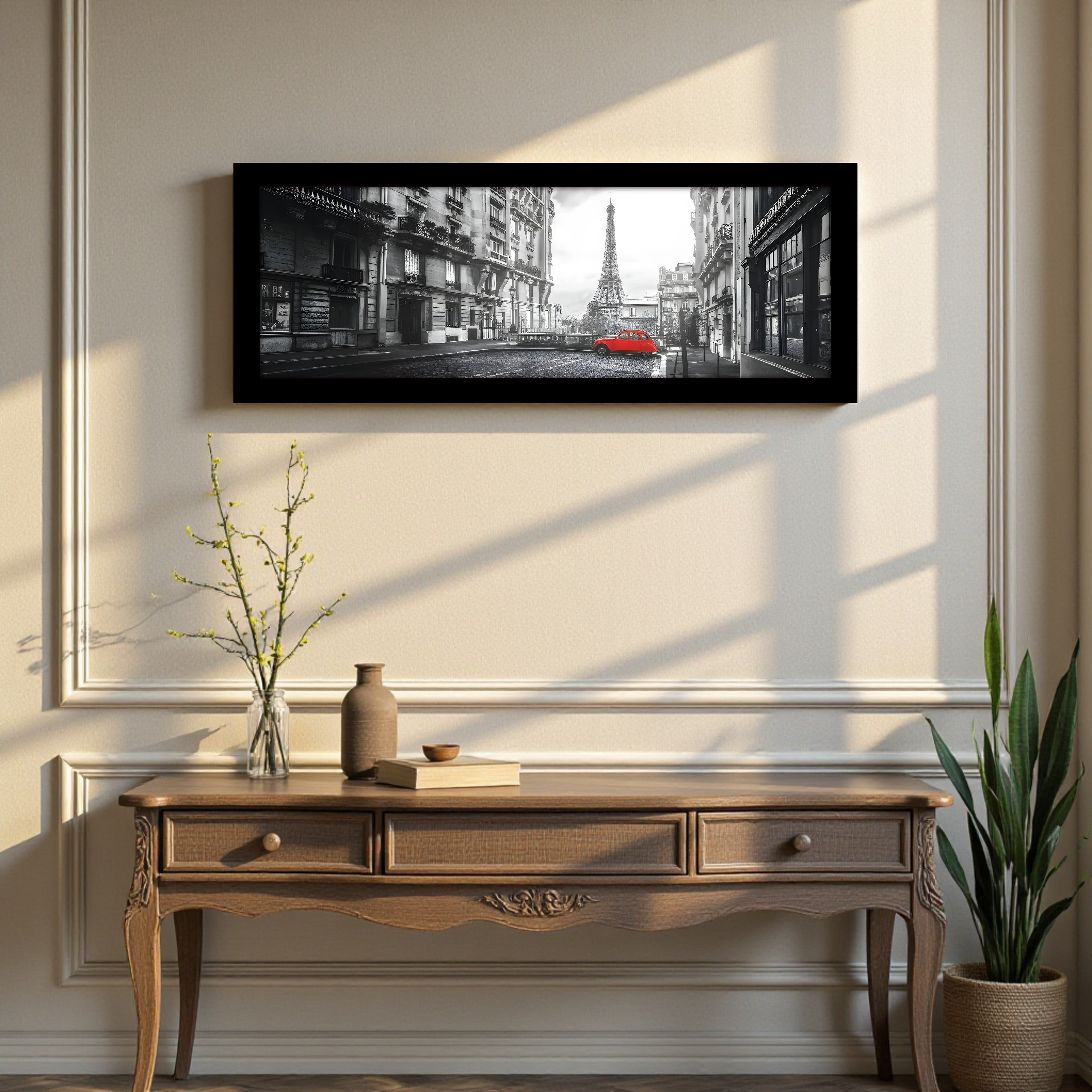Classic Paris Street Wall Painting With Frame