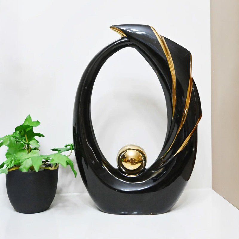 Orvix Luxe Curve Sculpted Showpiece - Black media 5