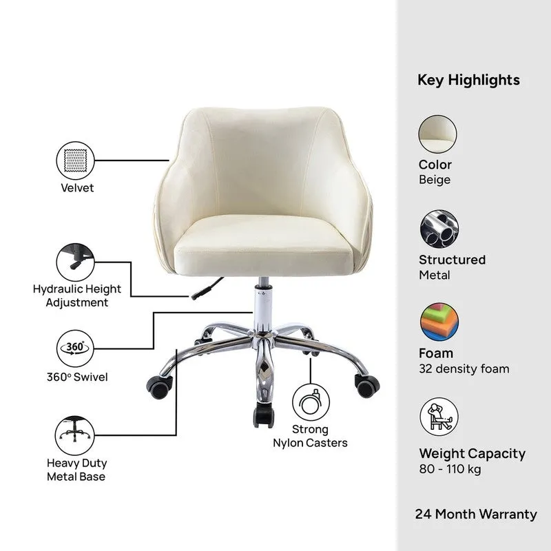 Seatron Metal Office Chair - Beige media 10