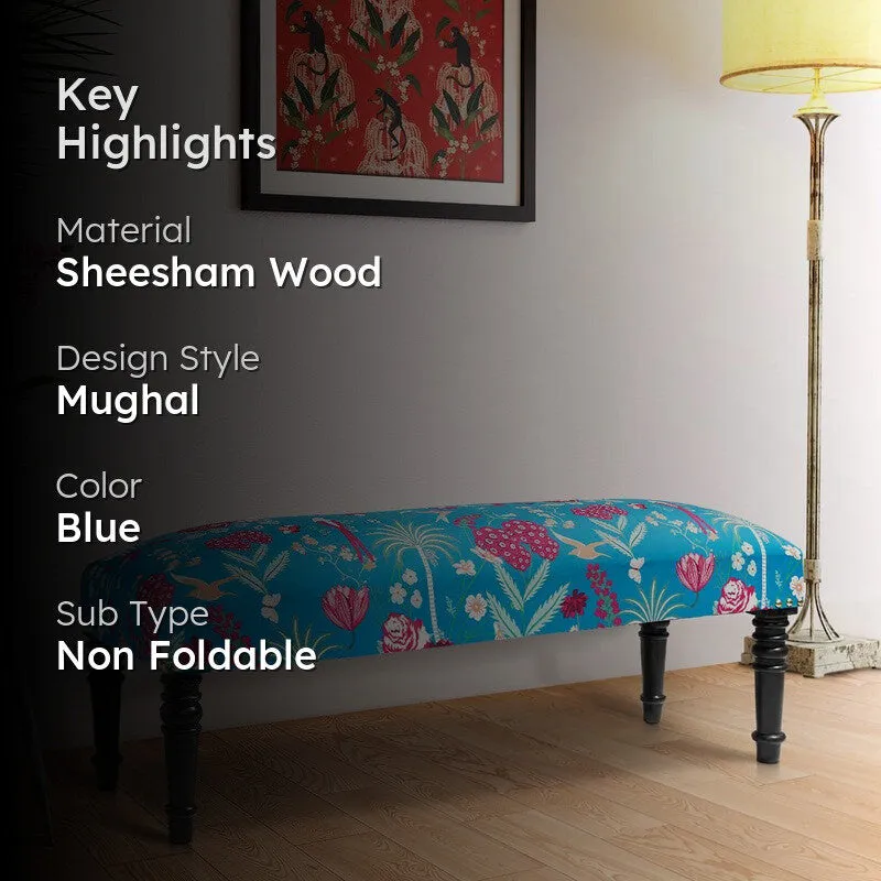 India Circus Sheesham Wood Floral Galore Wooden Bench - 2