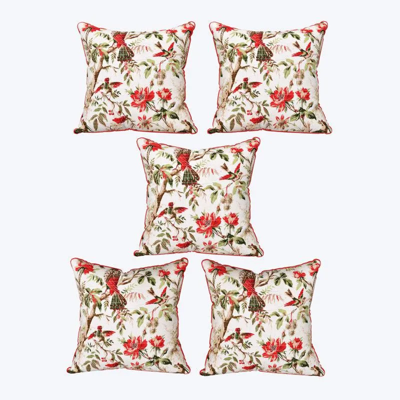 Ramiya Floral Cotton Cushion Cover - Set Of Five media 6