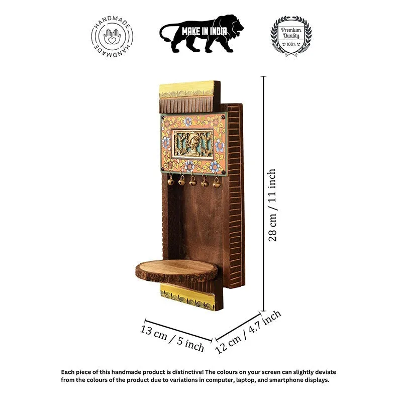 Patang Perch Brass & Wood Shelf media 6