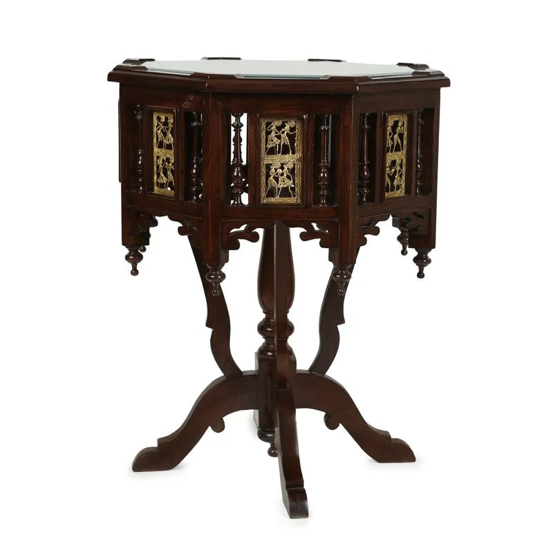 Kara Pillar Teak Wood Side Table media 4