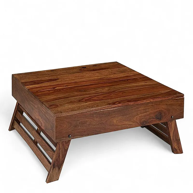 Servo Sheesham Wooden Center Table - Brown media 3