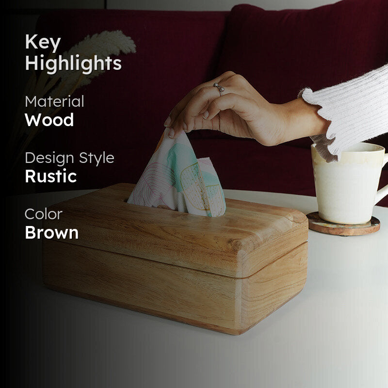 Bambina Wood Tissue Holder media 2