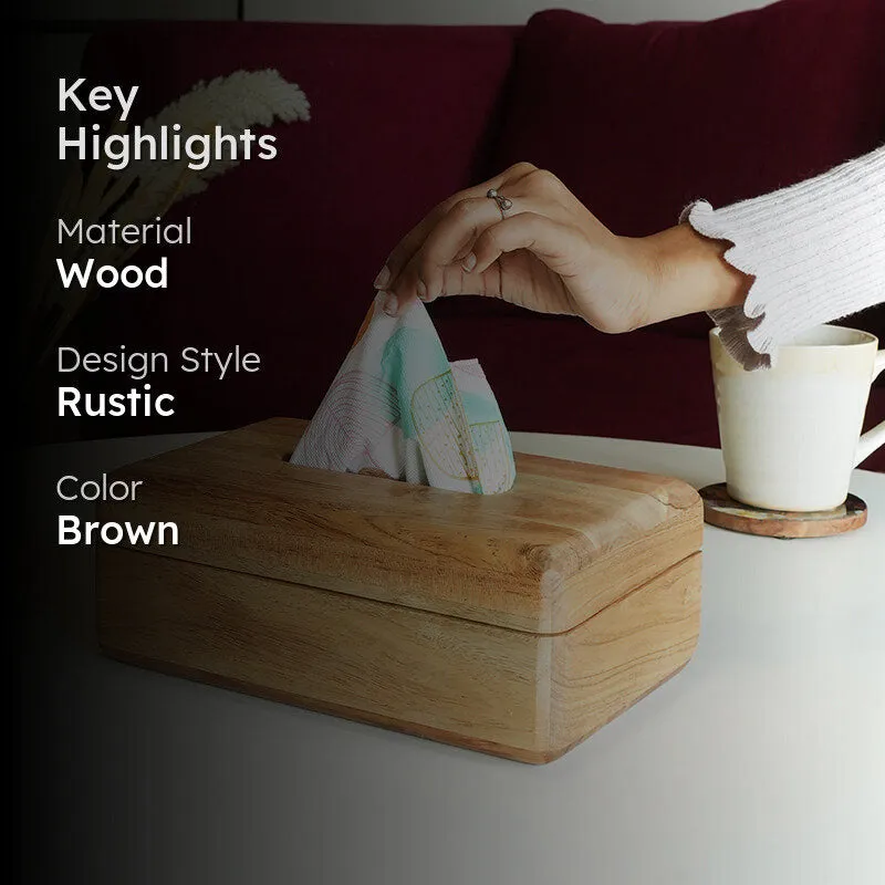 Bambina Wood Tissue Holder media 2