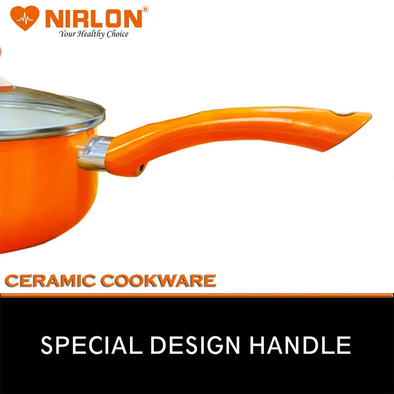 Nirlon Ceramic Coating Saucepan With Lid - 2200 ML/7 Inches media 6