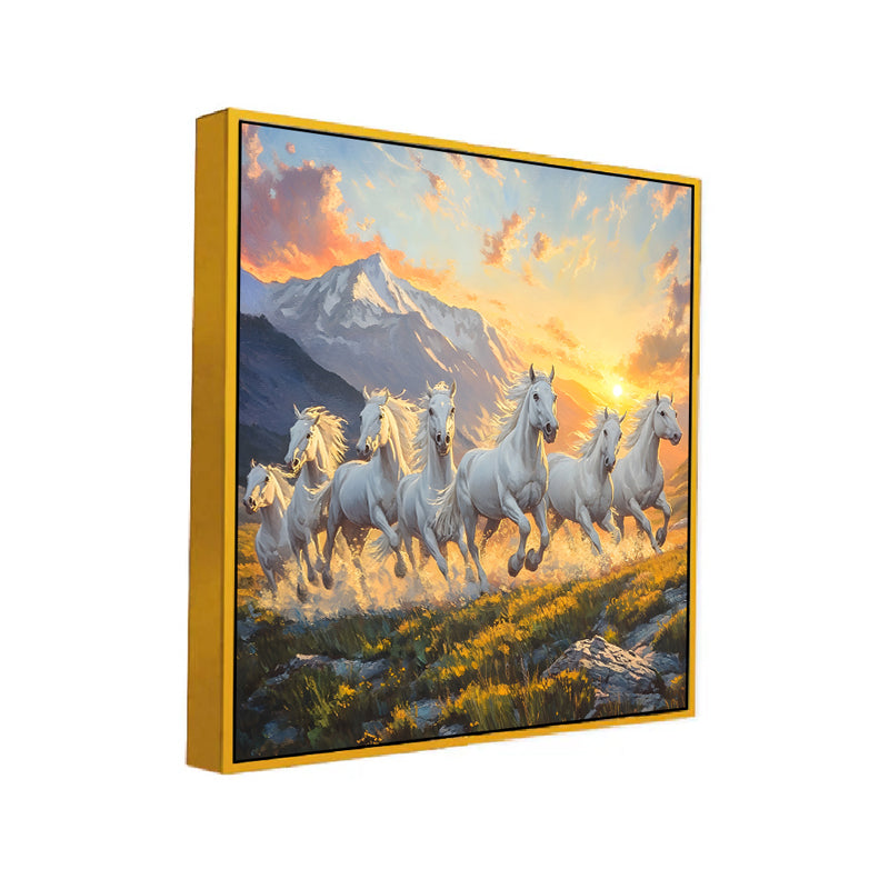 Galloping Vista Canvas Wall Art With Frame media 3