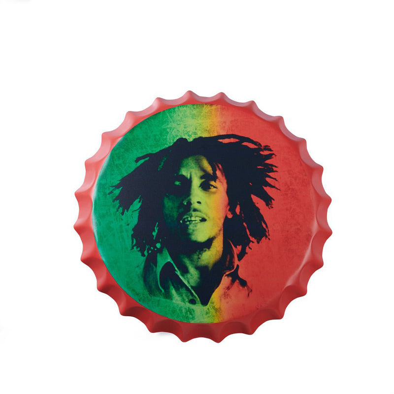 Bob Marley Bottle Cap Metal Wall Accent media 3