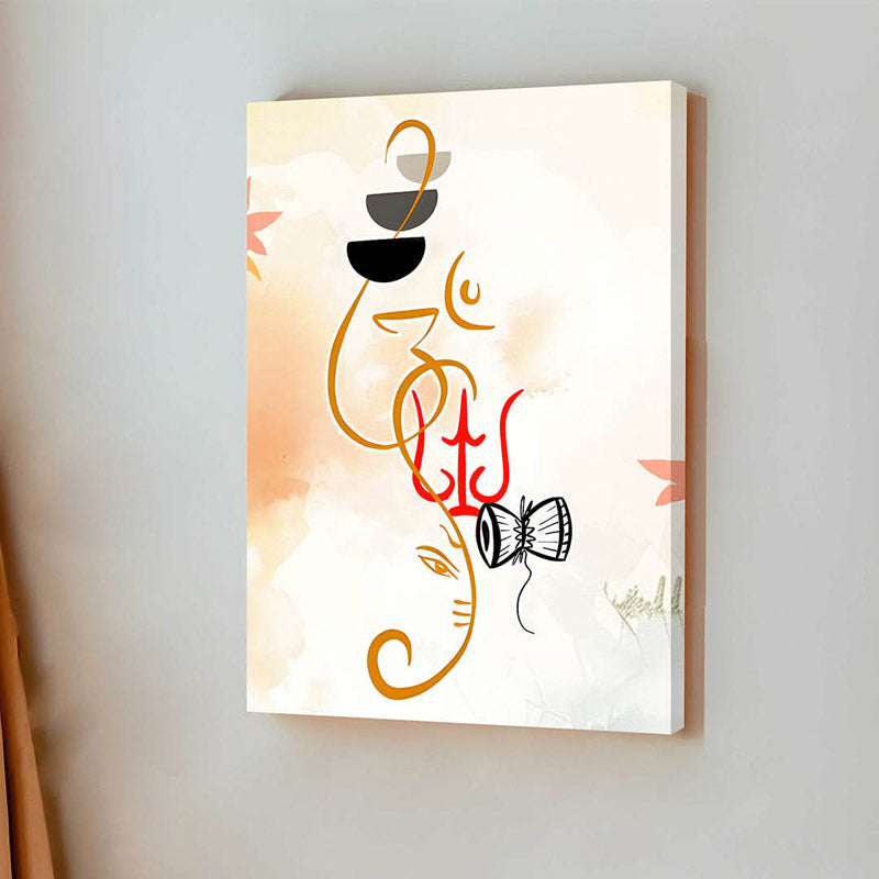 Shiva Bhakti Cotton Canvas Wall Art media 2