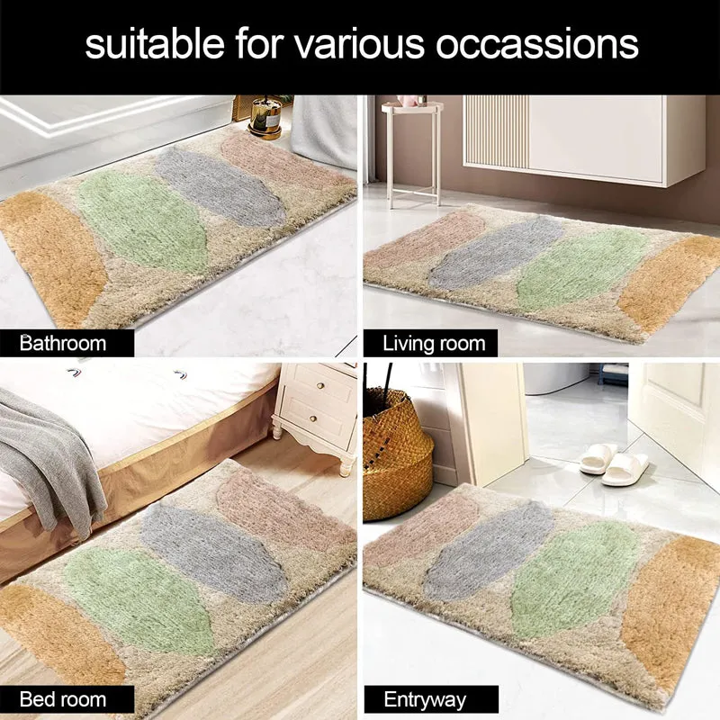 Pastel Fronds Microfiber Bath Mat media 7