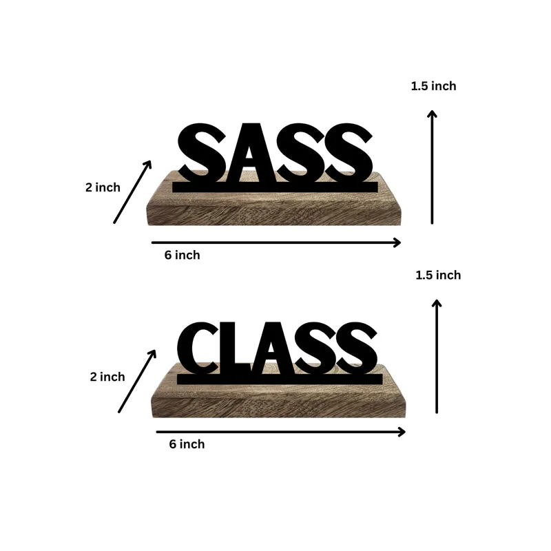 Sass & Class Typography Showpiece - Set Of Two media 5