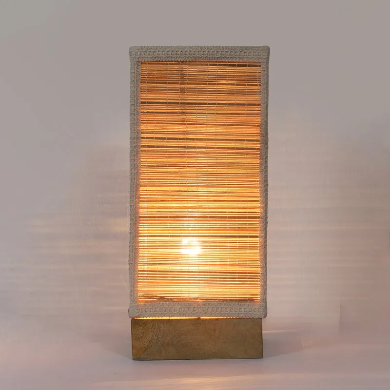 Seralya Bamboo Table Lamp - Beige media 4