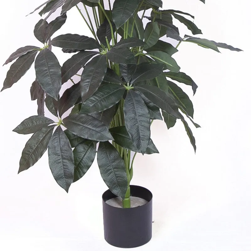 Pachira Artificial Plant With Black Plastic Pot media 6