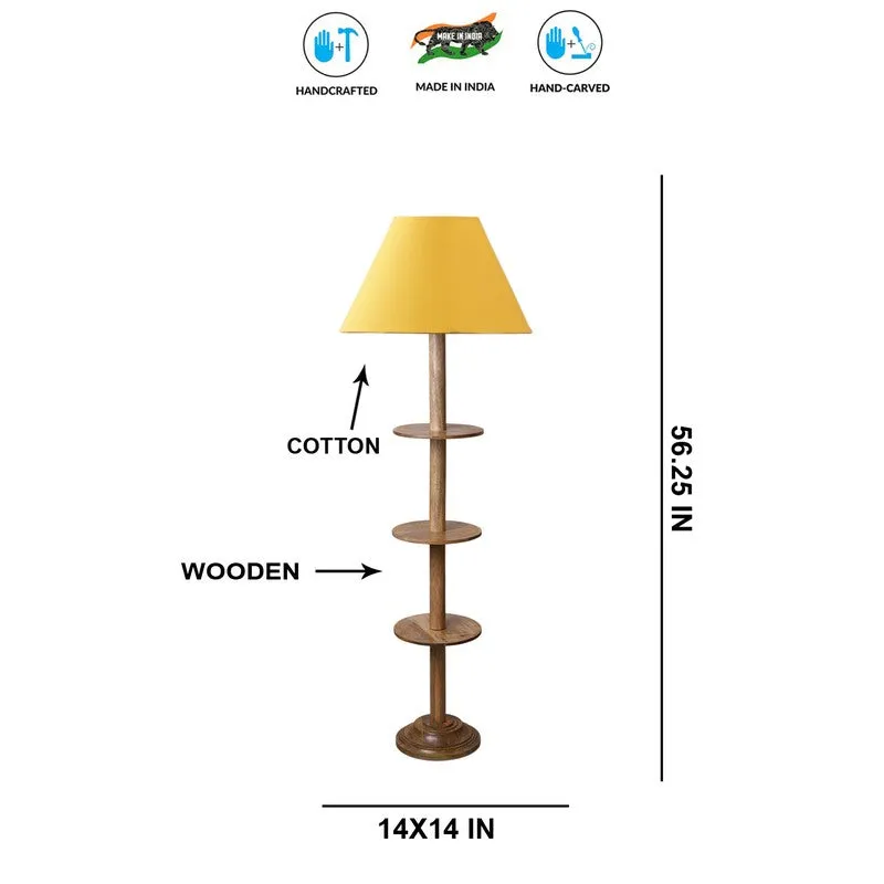 EclipseNova Light Wooden Floor Lamp - Yellow media 8