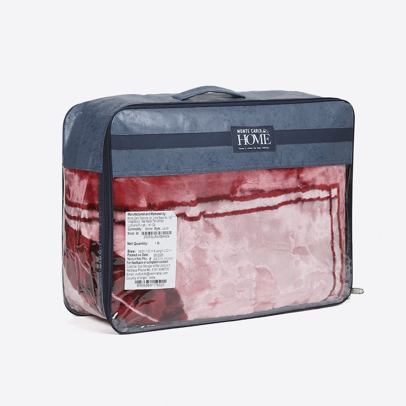 Monte Carlo Midnight Harmony Blanket (Maroon,Pink) - 895 GSM media 7
