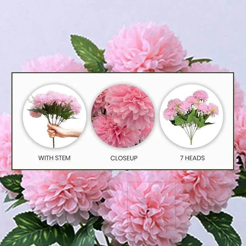 Florisse Artificial Hydrangea Flower (Pink) - Set Of Four media 5