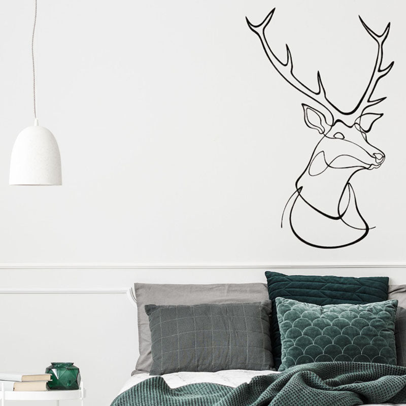 Reindeer Black Iron Wall Accent