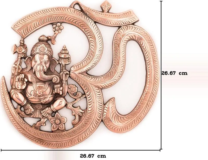 Om Ganesha Spiritual Religious Metal Wall Accent media 5