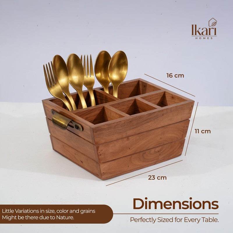 TimberServe Acacia Wood Cutlery Stand media 10
