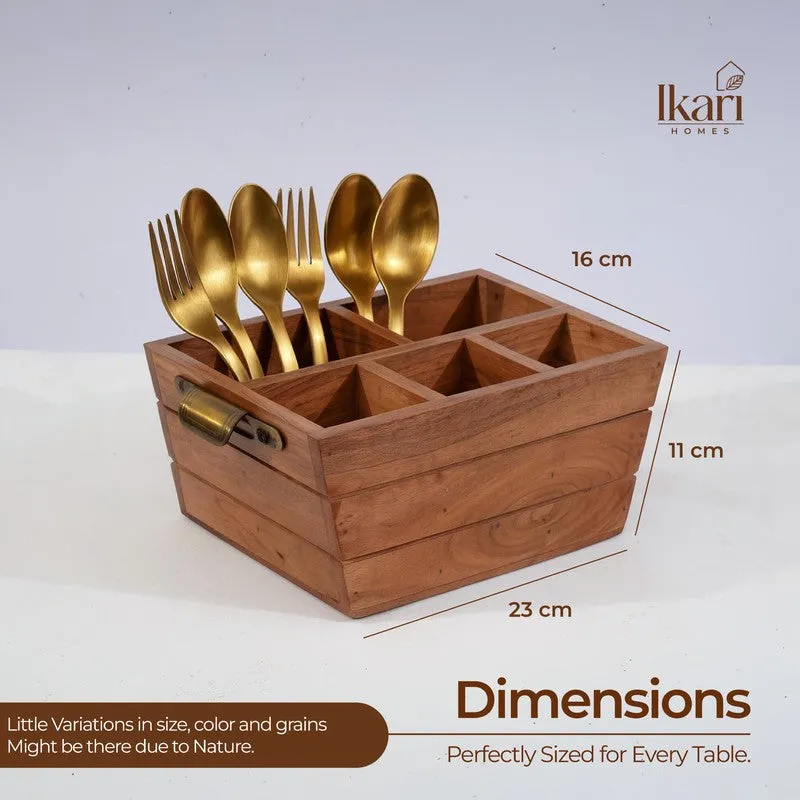 TimberServe Acacia Wood Cutlery Stand media 10