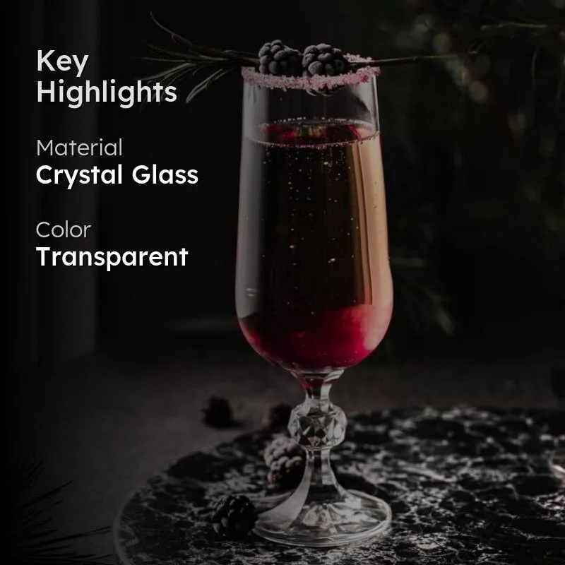 Stella Crystal Red Wine Glasses (180 ML) - Set Of Six media 2