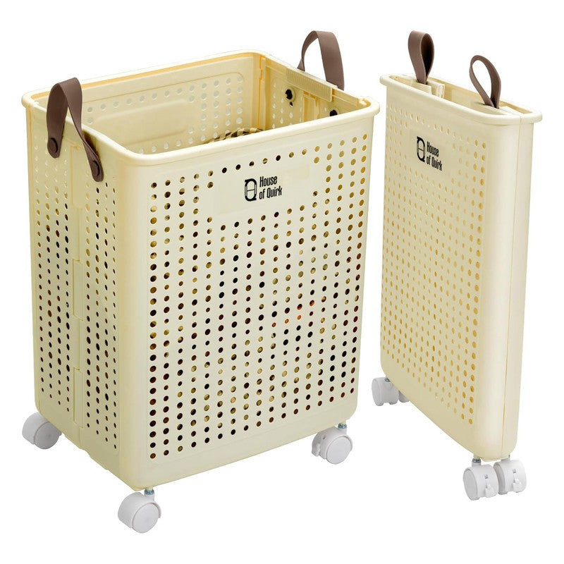 Space-Saving Laundry: The Collapsible Basket with Wheels media 3