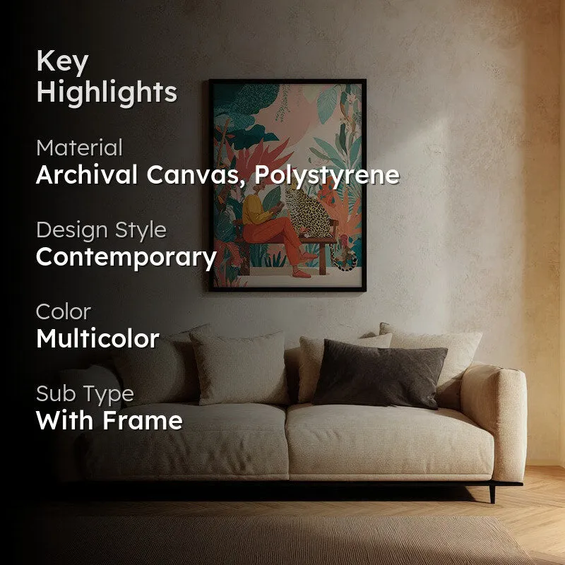 Benchside Bond Canvas Wall Painting - Black Frame media 2