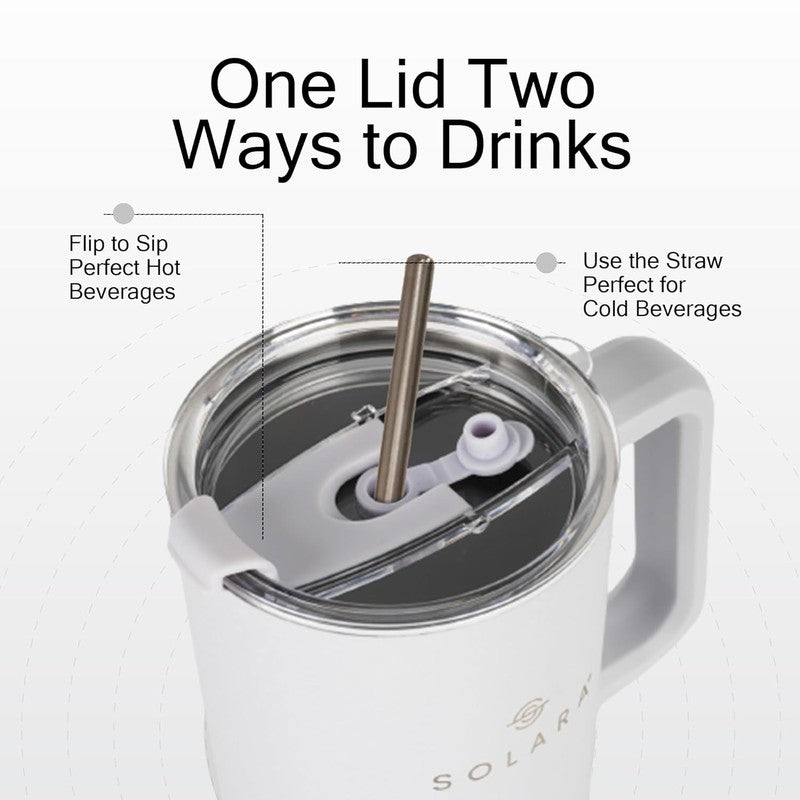 Solara Urban Chill Stainless Steel Tumbler (1200 ML) - White media 6
