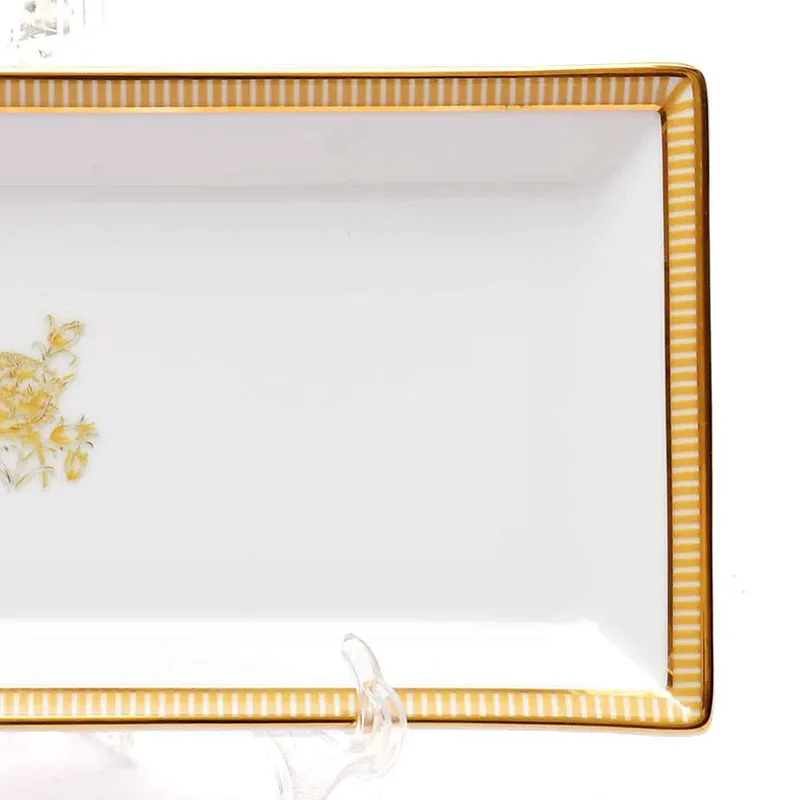 Gilded Iris Porcelain Platter - Gold media 3