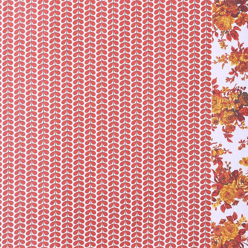 Swayam Avery Floral Cotton Comforter (Red & Pink) - 150 GSM media 5