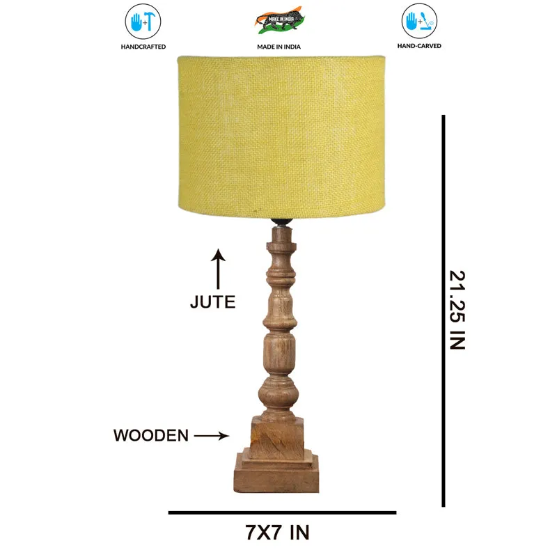 Sienna I Arbor Wooden Table Lamp - Yellow,Brown media 7
