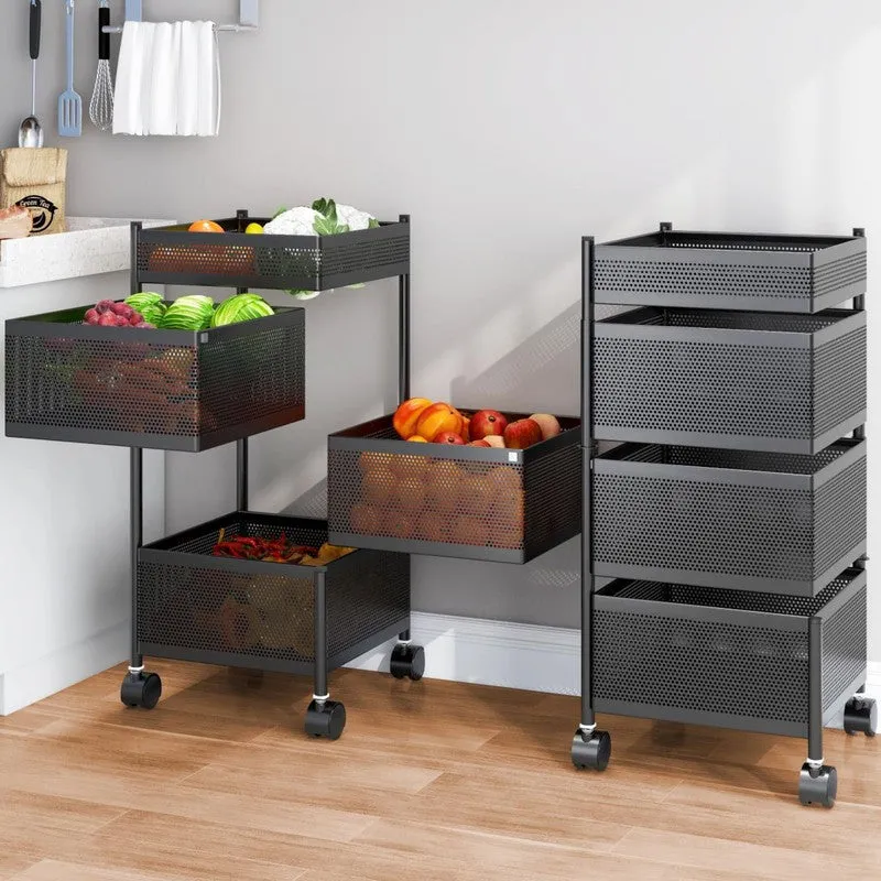 Swing Out Black Metal Storage Rack media 4