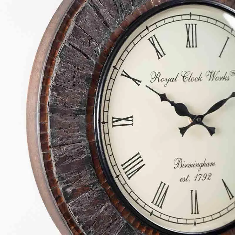 Earthy Rhythm Wooden Wall Clock media 3