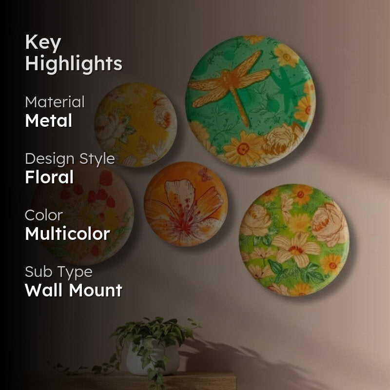Vintage Garden Wall Plate - Set Of Five media 2