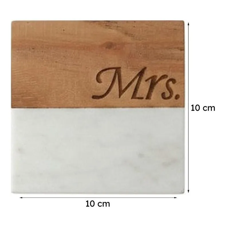 BrownChic Engraved Marble Coasters - Set Of Two media 7