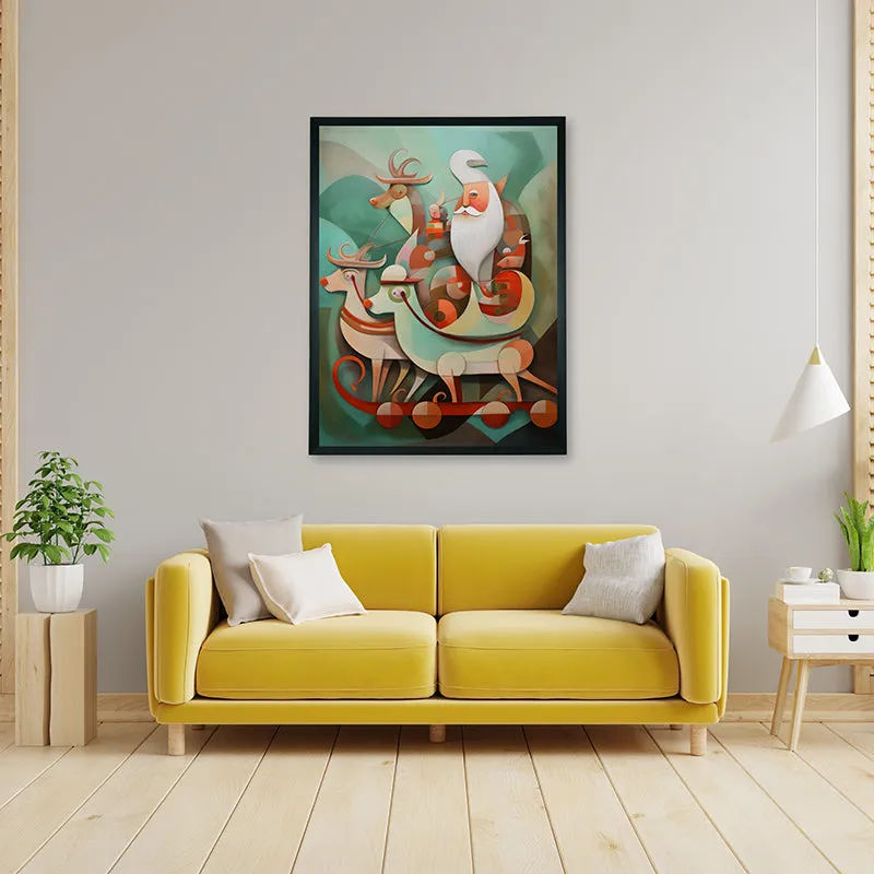 Whimsy Santa Canvas Wall Art media 5
