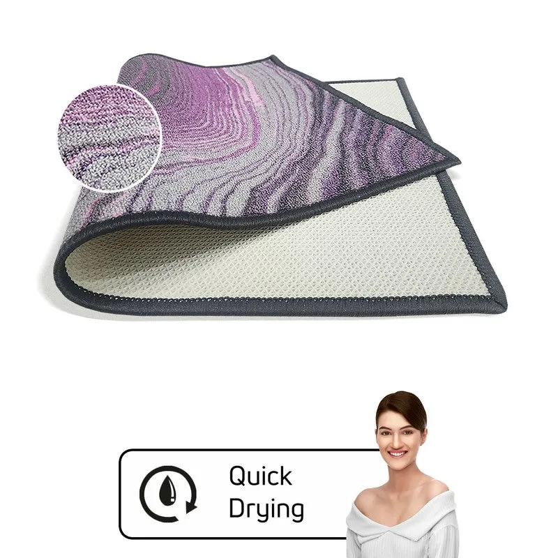 Iris Abstract Nylon Door Mats - Purple,Pink media 4