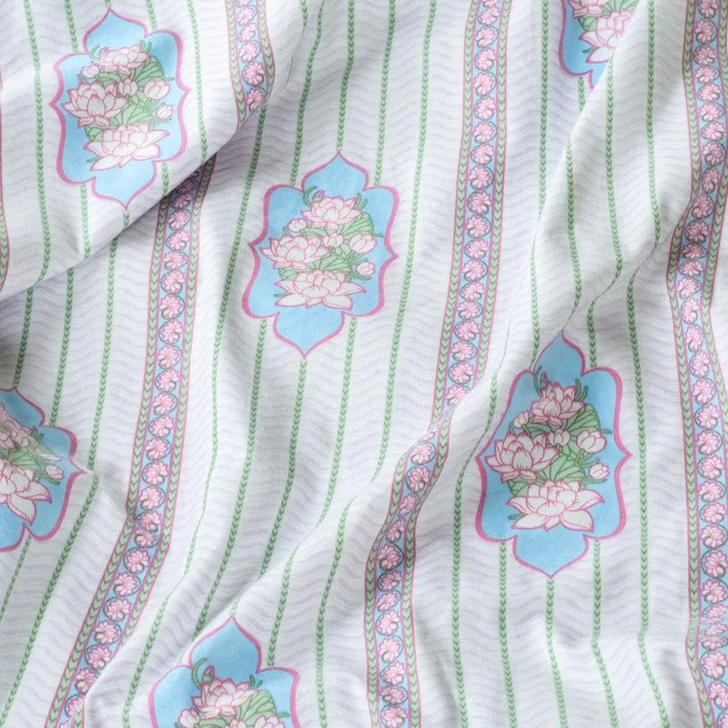 Tranquebar Home Blossom Path Cotton Curtains(Pink,Green) - Set Of Two media 6
