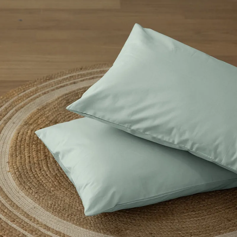 Maison Solid Cotton Bedsheet (Sage Green) - 1000 TC media 11