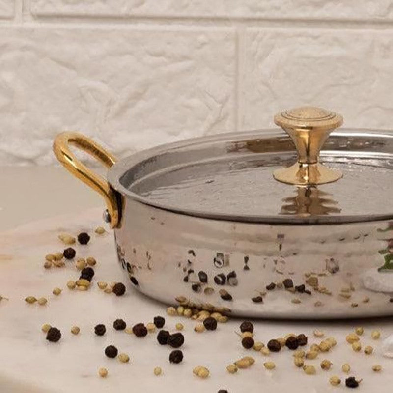 Vintage Charm Hammered Oval Serving Pot - 600 ML image 4