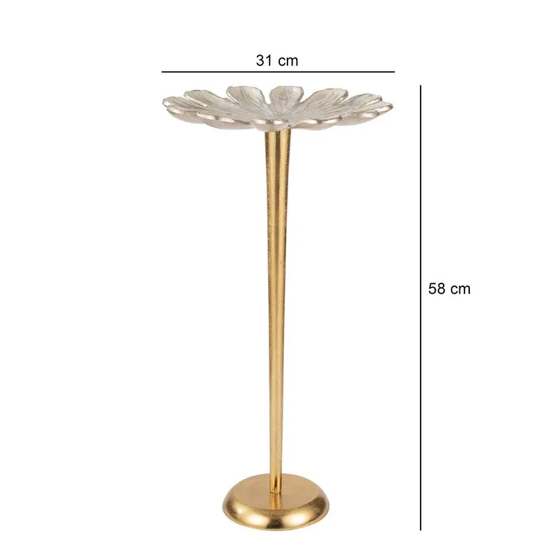 Petal Edge Aluminum Side Table - Gold media 6
