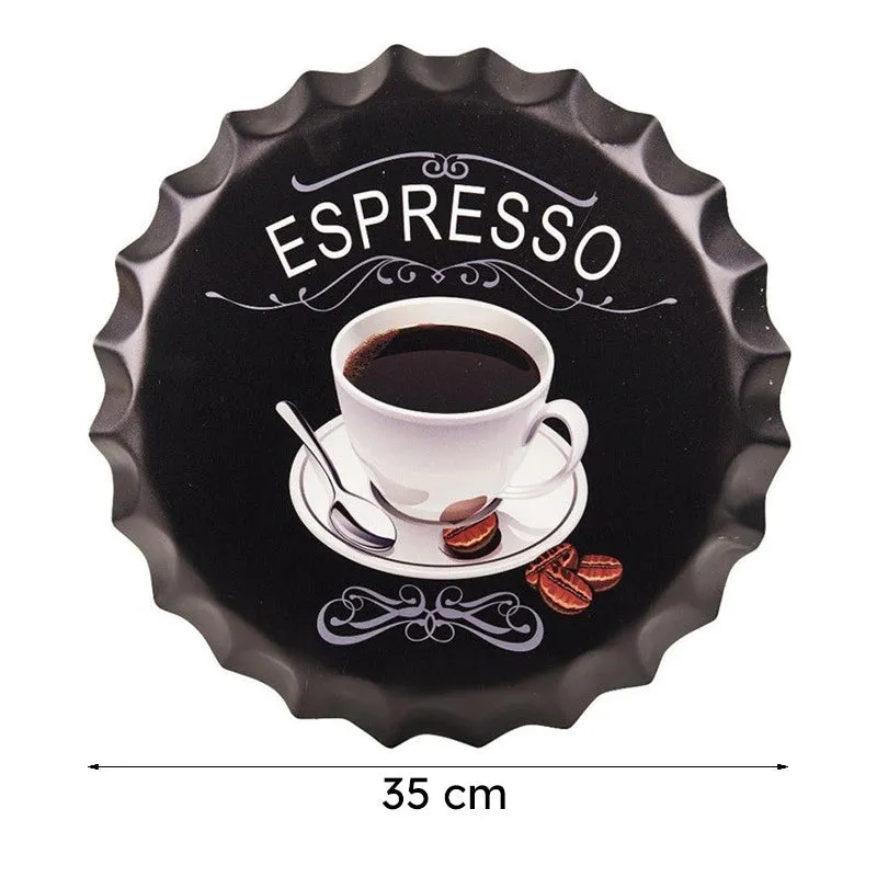Espresso Bottle Cap Metal Wall Accent media 8