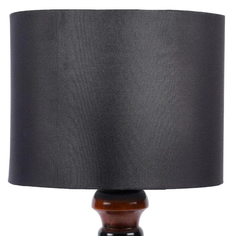Blace Herma Fabric Table Lamp - Black,Brown media 4