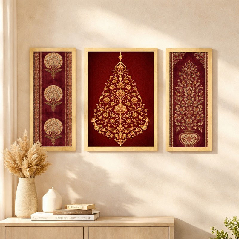 Ethnic Grace Wall Art With Frame - Set of Three media 3